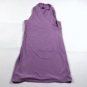 Pauw Amsterdam Womens Wrapped V Neck Purple Cotton Stretch Midi Dress Shirt 3 L